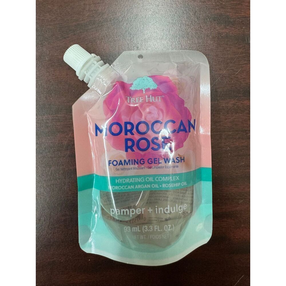 New Tree Hut Moroccan Rose Foaming Gel Body Wash- 3.3 oz